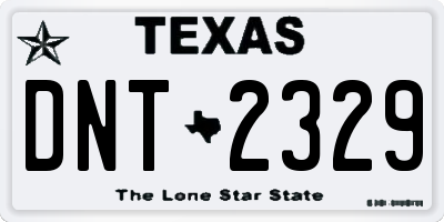 TX license plate DNT2329