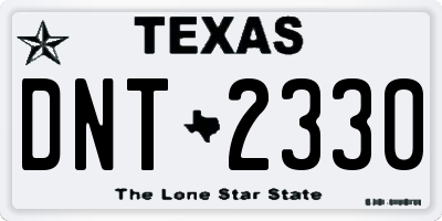 TX license plate DNT2330