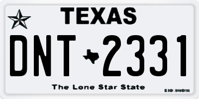 TX license plate DNT2331