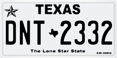 TX license plate DNT2332