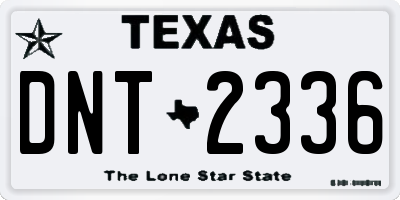 TX license plate DNT2336