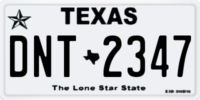 TX license plate DNT2347