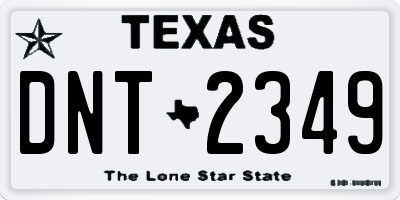 TX license plate DNT2349