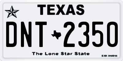 TX license plate DNT2350