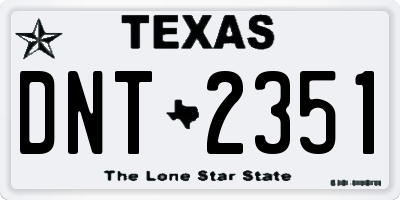 TX license plate DNT2351