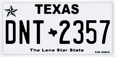 TX license plate DNT2357
