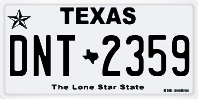 TX license plate DNT2359