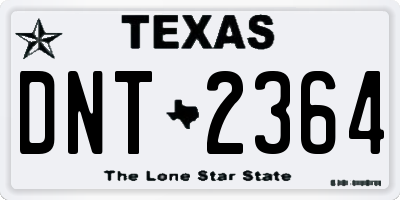 TX license plate DNT2364