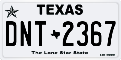 TX license plate DNT2367