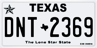 TX license plate DNT2369