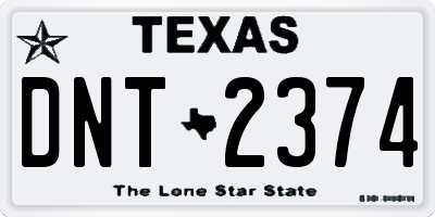 TX license plate DNT2374