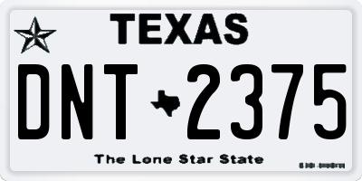 TX license plate DNT2375