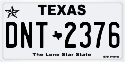 TX license plate DNT2376