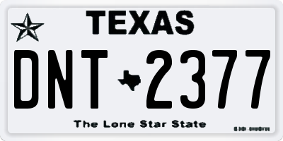 TX license plate DNT2377