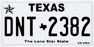 TX license plate DNT2382