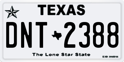 TX license plate DNT2388