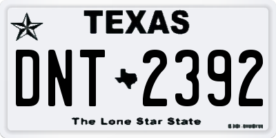 TX license plate DNT2392