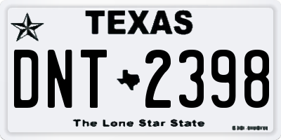 TX license plate DNT2398