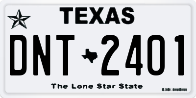 TX license plate DNT2401