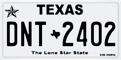 TX license plate DNT2402