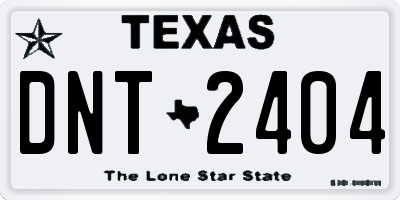 TX license plate DNT2404