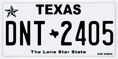 TX license plate DNT2405