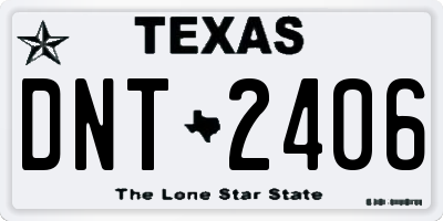 TX license plate DNT2406