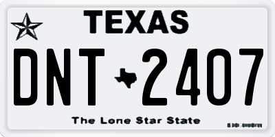 TX license plate DNT2407