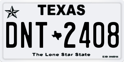 TX license plate DNT2408