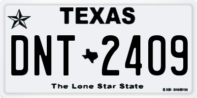 TX license plate DNT2409