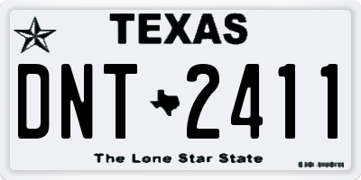 TX license plate DNT2411
