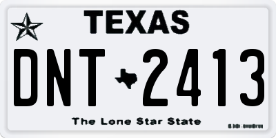 TX license plate DNT2413