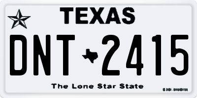 TX license plate DNT2415