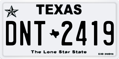 TX license plate DNT2419