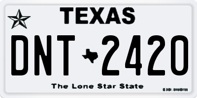 TX license plate DNT2420