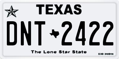 TX license plate DNT2422