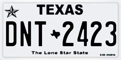 TX license plate DNT2423
