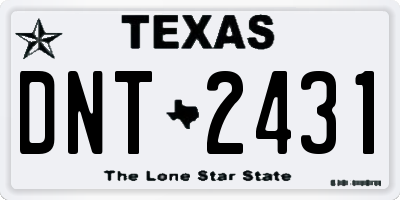 TX license plate DNT2431