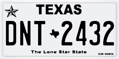 TX license plate DNT2432