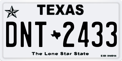 TX license plate DNT2433