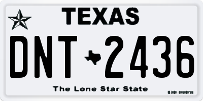 TX license plate DNT2436