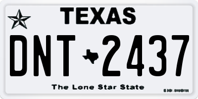 TX license plate DNT2437