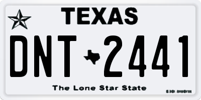 TX license plate DNT2441