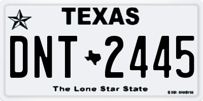 TX license plate DNT2445