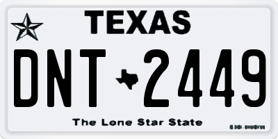 TX license plate DNT2449