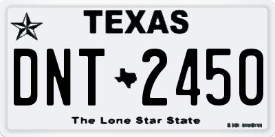 TX license plate DNT2450