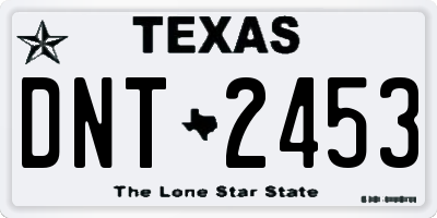 TX license plate DNT2453