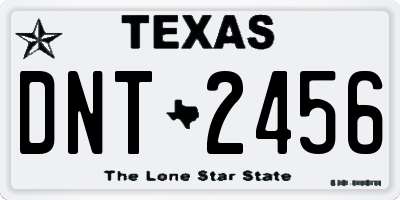 TX license plate DNT2456