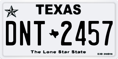 TX license plate DNT2457
