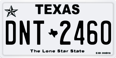 TX license plate DNT2460